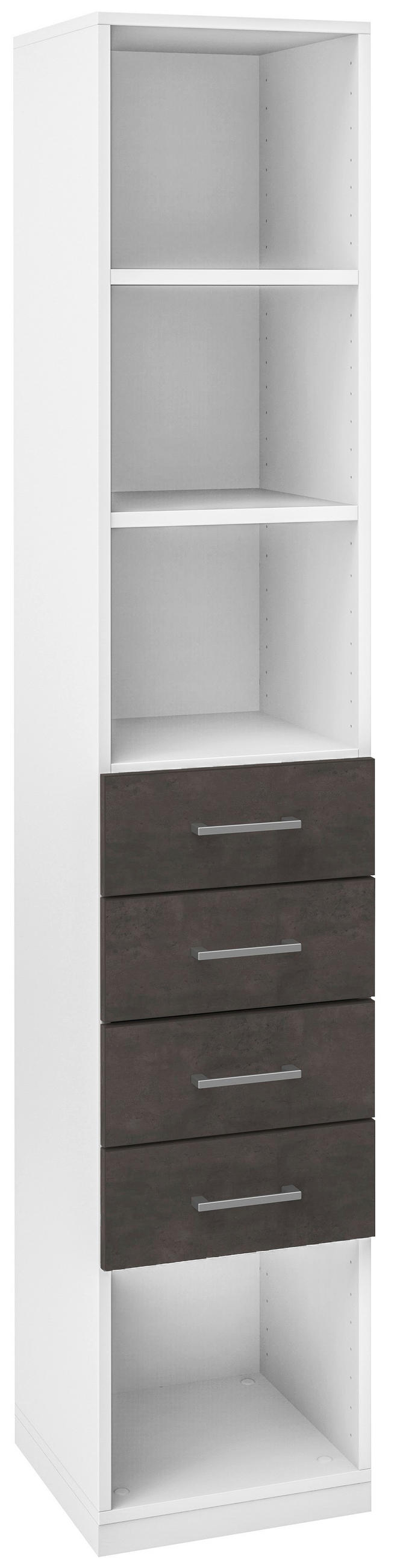 AKTENSCHRANK 40/220,5/41,9 cm  - Graphitfarben/Weiß, Design, Holzwerkstoff (40/220,5/41,9cm)