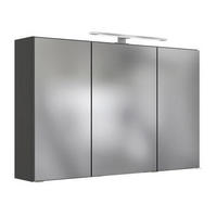 SPIEGELSCHRANK 100/64/20 cm  - Alufarben/Graphitfarben, Basics, Glas/Holzwerkstoff (100/64/20cm) - Held