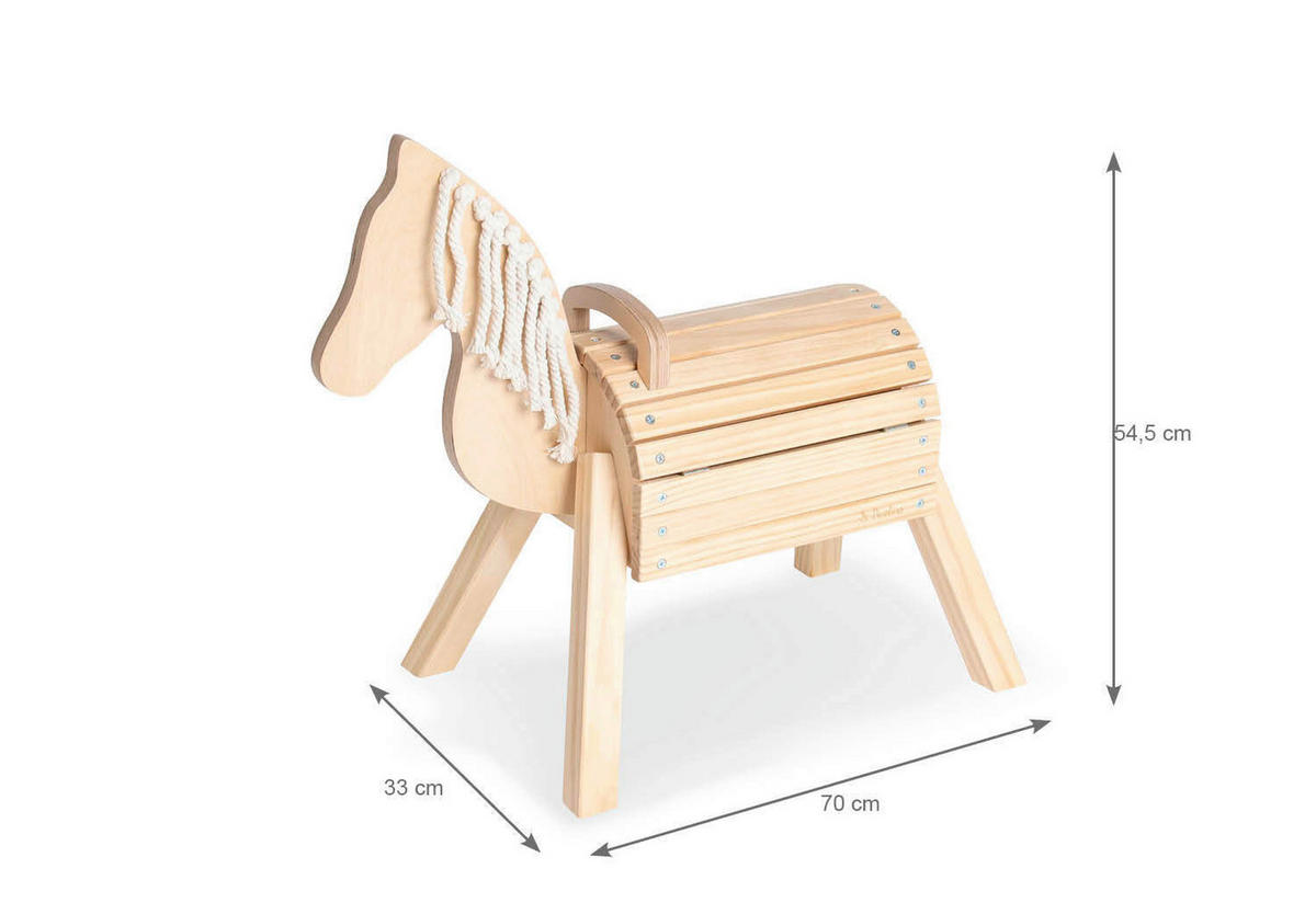 HOLZPFERD - Naturfarben, Basics, Holz (70/33/55cm) - Pinolino