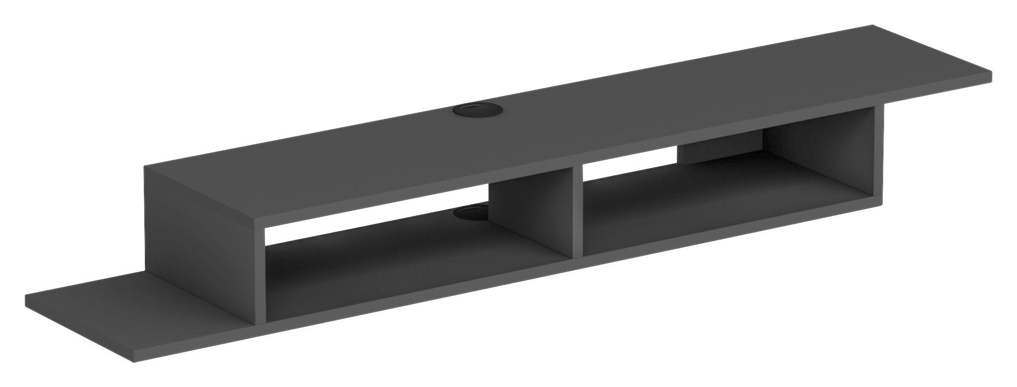 WANDBOARD Anthrazit  - Anthrazit, Design, Holzwerkstoff (149/16,4/29,6cm) - Livetastic