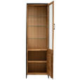 VITRINE  in massiv Wildeiche Schwarz, Wildeiche  - Wildeiche/Schwarz, Design, Glas/Holz (60/197/39cm) - Linea Natura