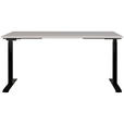 SCHREIBTISCH 160/80/72-118 cm  in Schwarz, Kaschmir  - Kaschmir/Schwarz, MODERN, Holzwerkstoff/Metall (160/80/72-118cm) - Novel