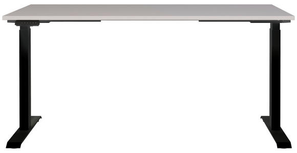 SCHREIBTISCH 160/80/72-118 cm in Schwarz, Kaschmir - Kaschmir/Schwarz, MODERN, Holzwerkstoff/Metall (160/80/72-118cm) - Novel