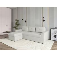 ECKSOFA TERMOLI in Jacquard Beige  155/231 cm  - Beige/Schwarz, Design, Kunststoff/Textil (155/231cm) - MID.YOU