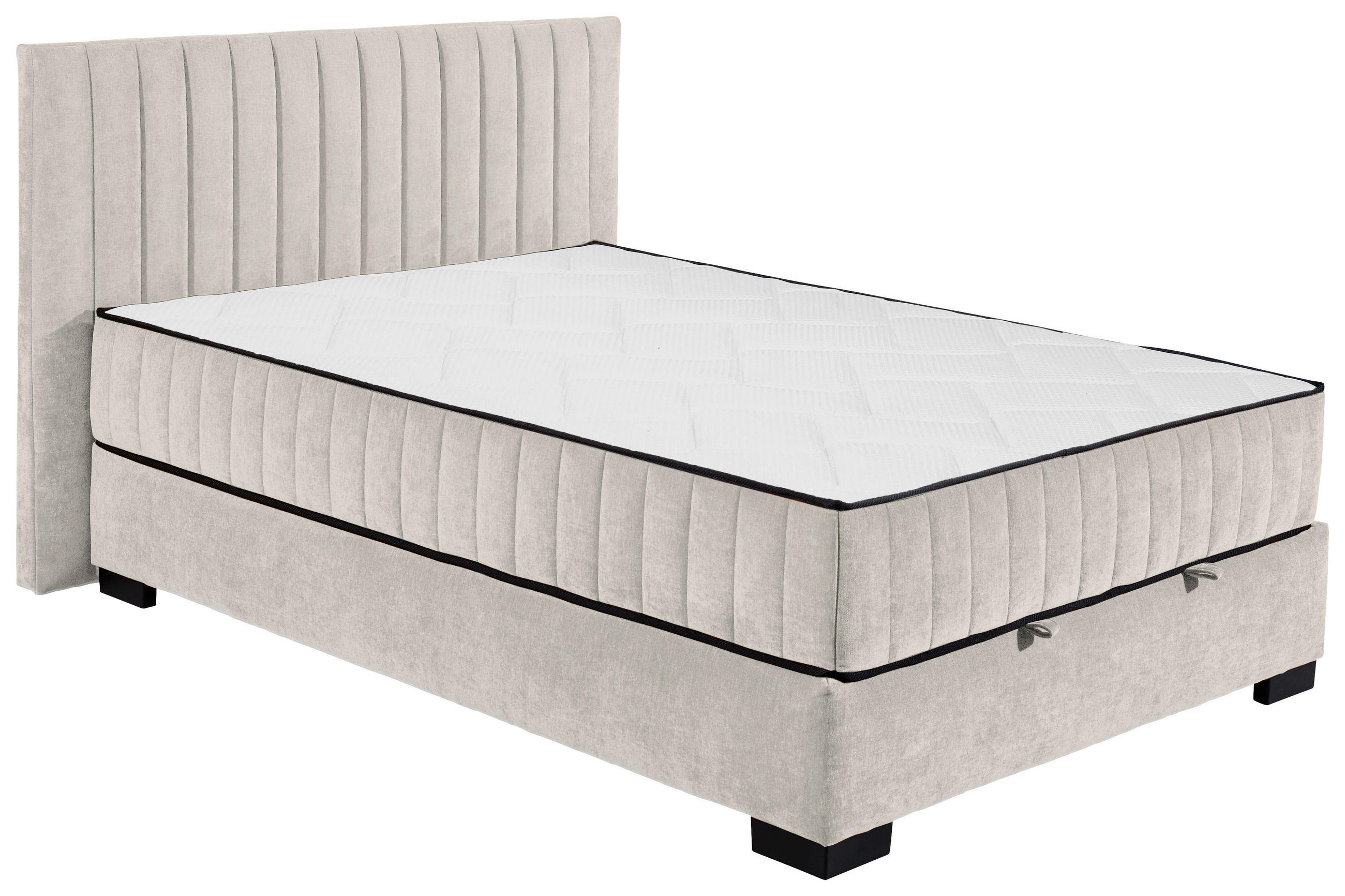 BOXBETT 140/200 cm  in Beige  - Beige/Schwarz, MODERN, Holzwerkstoff/Kunststoff (140/200cm) - MID.YOU