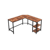 ROHOVÝ PÍSACÍ STÔL, hnedá, čierna, 138/138/76 cm - hnedá/čierna, Basics, kov/kompozitné drevo (138/138/76cm) - Boxxx