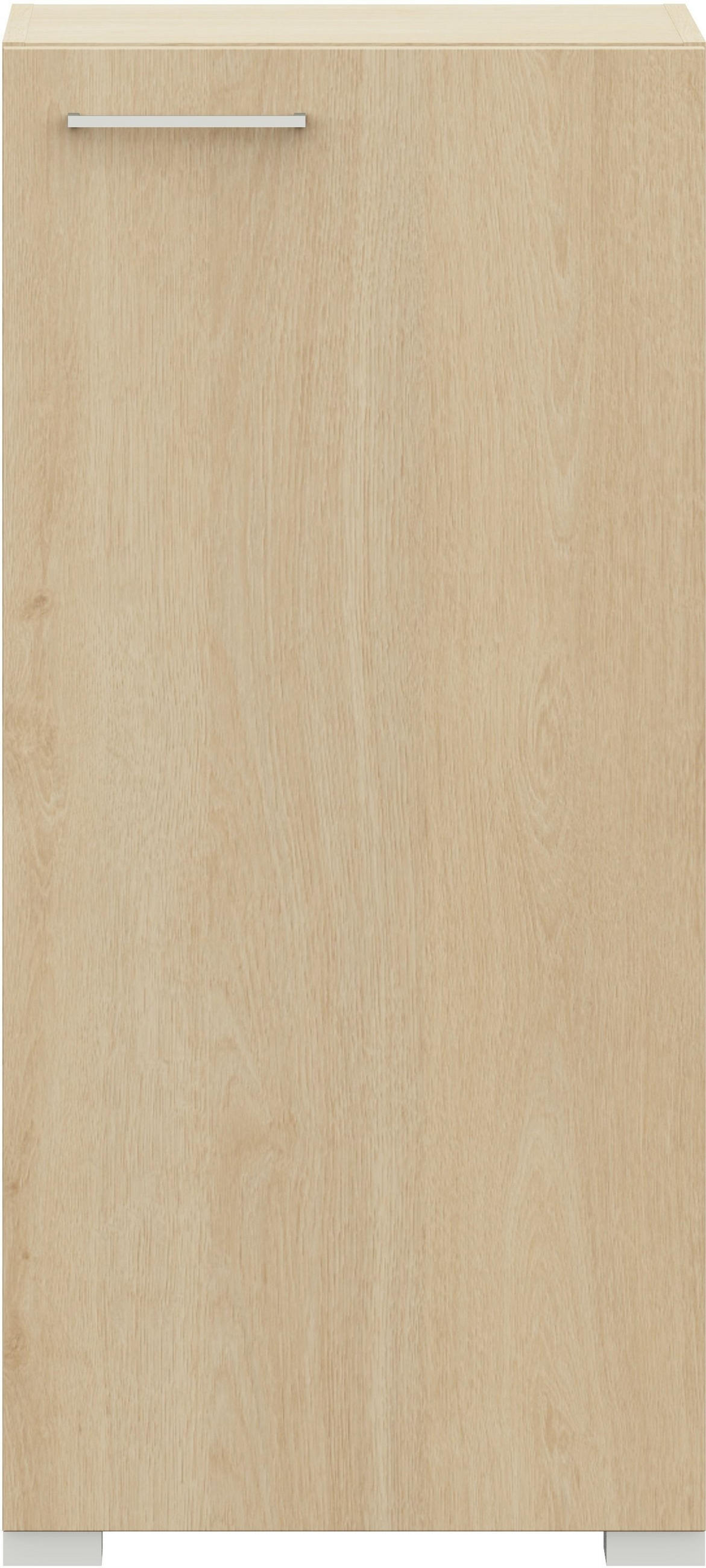 KOMMODE  in 50/108/41,9 cm  - Edelstahlfarben/Eichefarben, Design, Holzwerkstoff/Metall (50/108/41,9cm) - Cantus