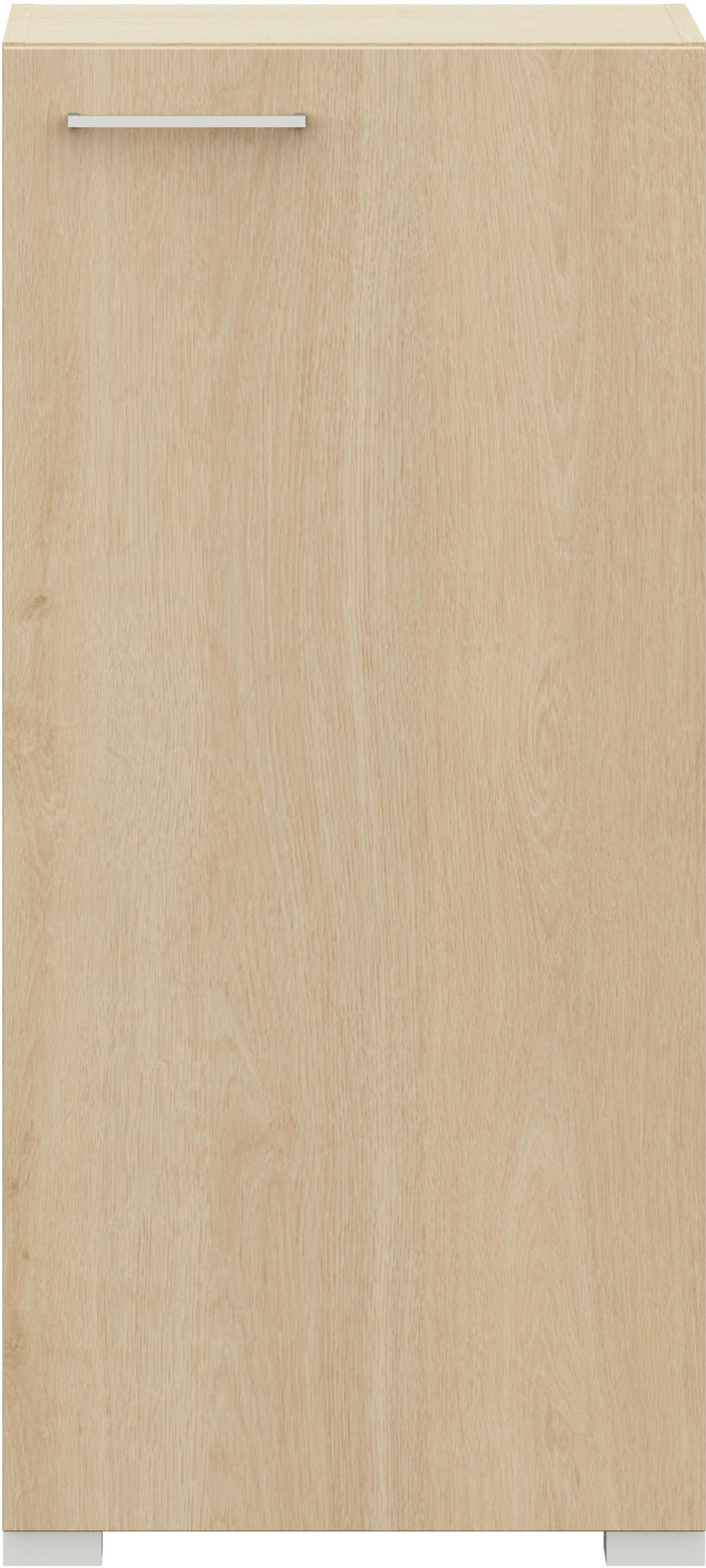 KOMMODE 50/108/41,9 cm  in Eichefarben  - Edelstahlfarben/Eichefarben, Design, Holzwerkstoff/Metall (50/108/41,9cm) - Cantus