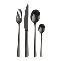 BESTECKSET SKY  16-teilig  - Schwarz, Basics, Metall (25,5/7/5,3cm) - Pintinox