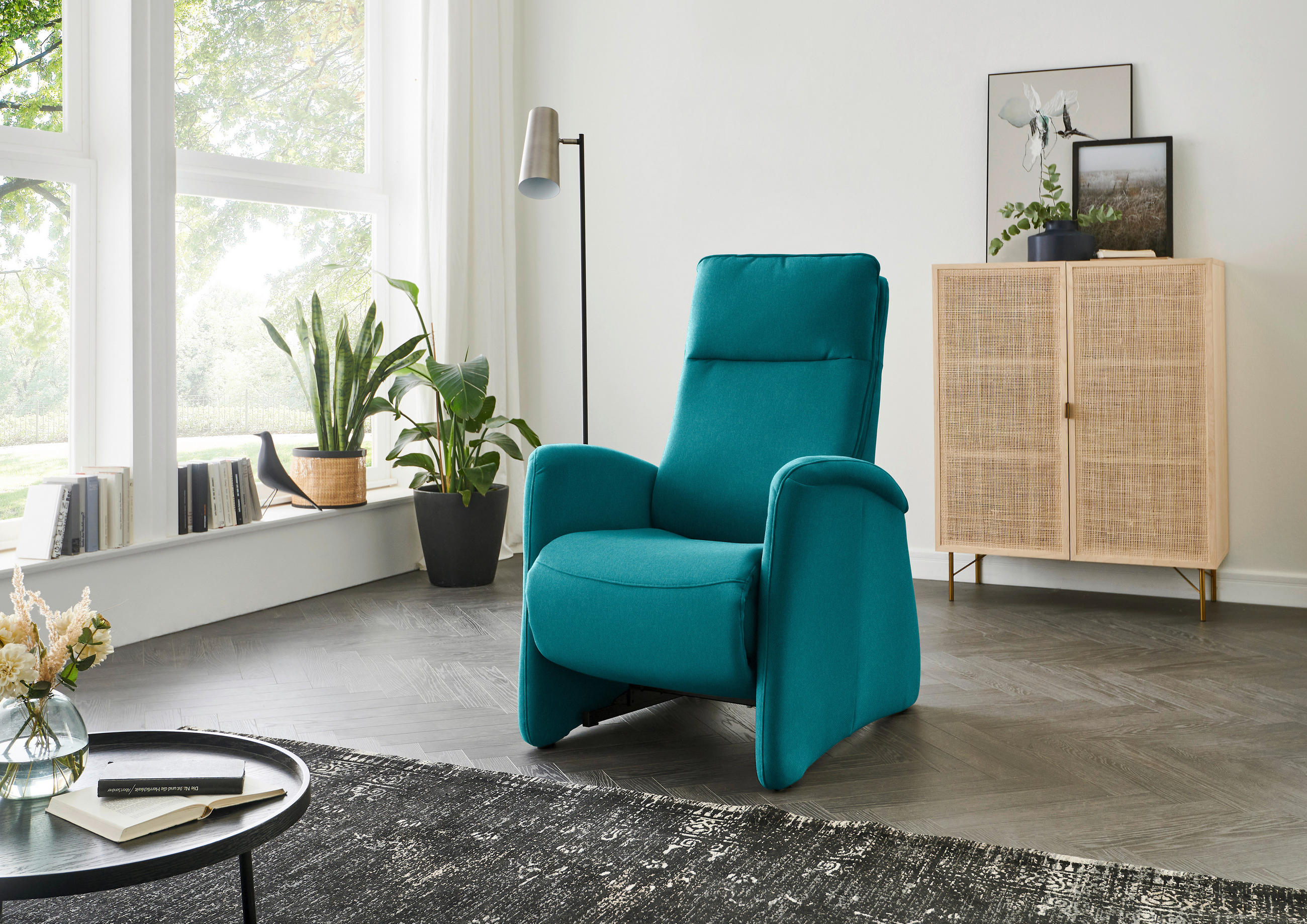 FERNSEHSESSEL in Chenille Petrol  - Petrol, Konventionell, Textil (79/114/87-176cm) - Valdera