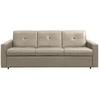 SCHLAFSOFA Beige  - Beige/Schwarz, Konventionell, Leder/Kunststoff (206/81/96cm) - Novel