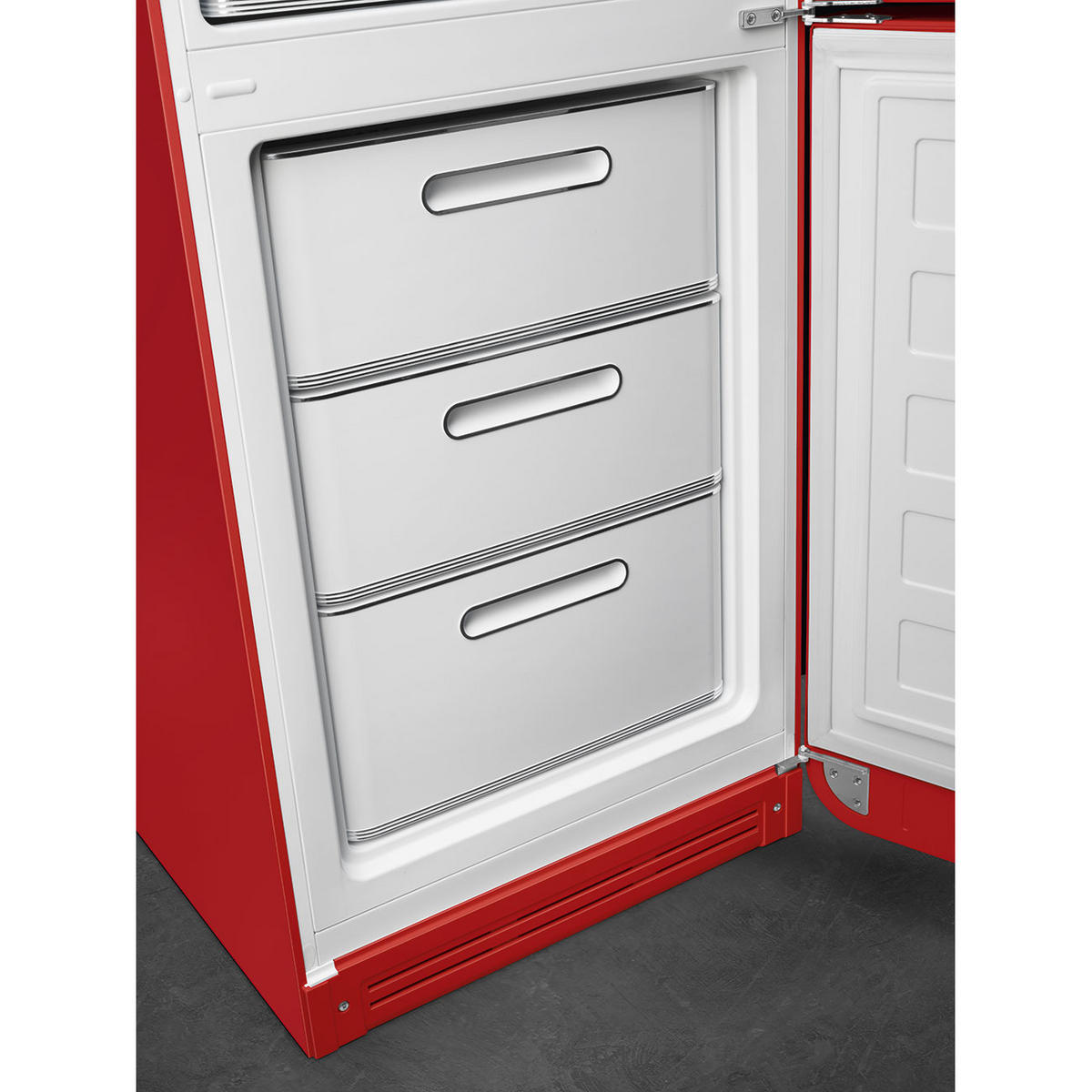 KÜHL-GEFRIER-KOMBINATION 60/196,8/72,8 cm FAB32RRD5  - Rot, Basics, Metall (60/196,8/72,8cm) - SMEG
