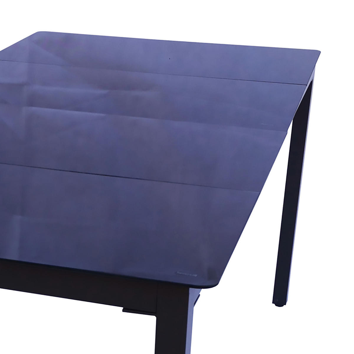 GARTENTISCH Metall, Glas Schwarz rechteckig  - Schwarz, Basics, Glas/Metall (190/80/73cm) - MID.YOU