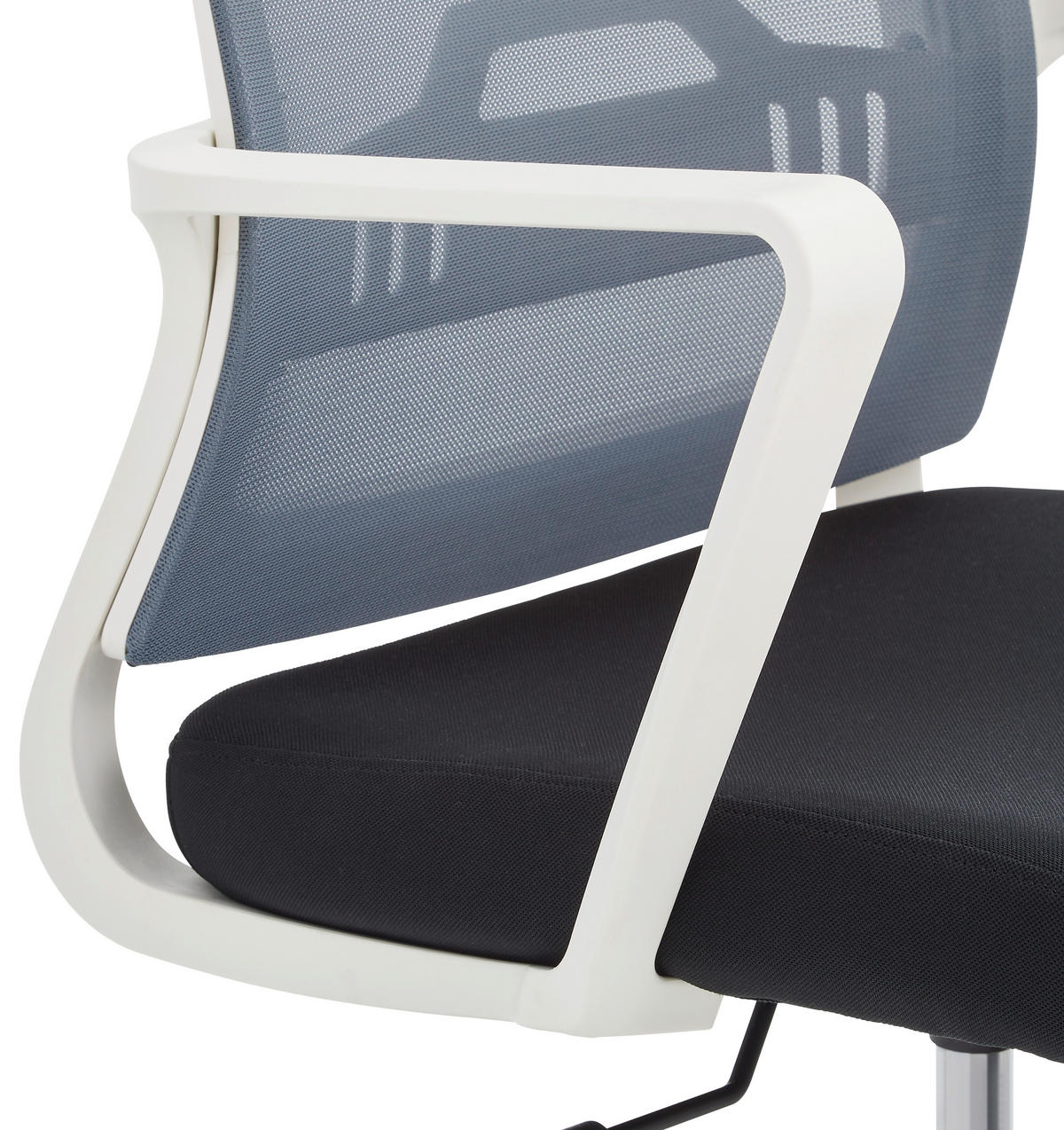 DREHSTUHL Flachgewebe, Netz Grau, Schwarz, Weiß  - Schwarz/Weiß, MODERN, Kunststoff/Textil (61,5/99-109/64cm) - home24