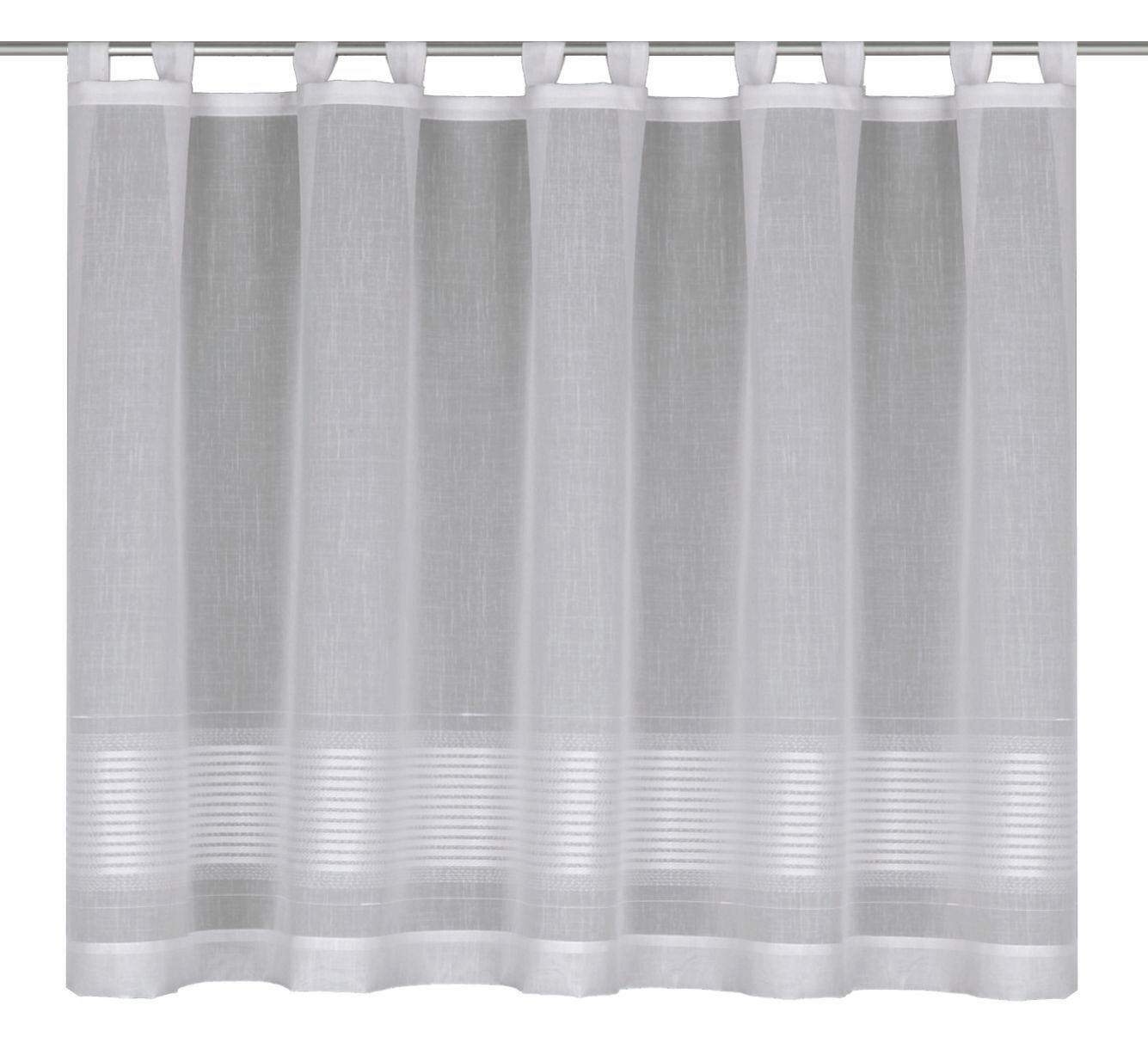 KURZGARDINE   140/60 cm   - Weiß, Basics, Textil (140/60cm)