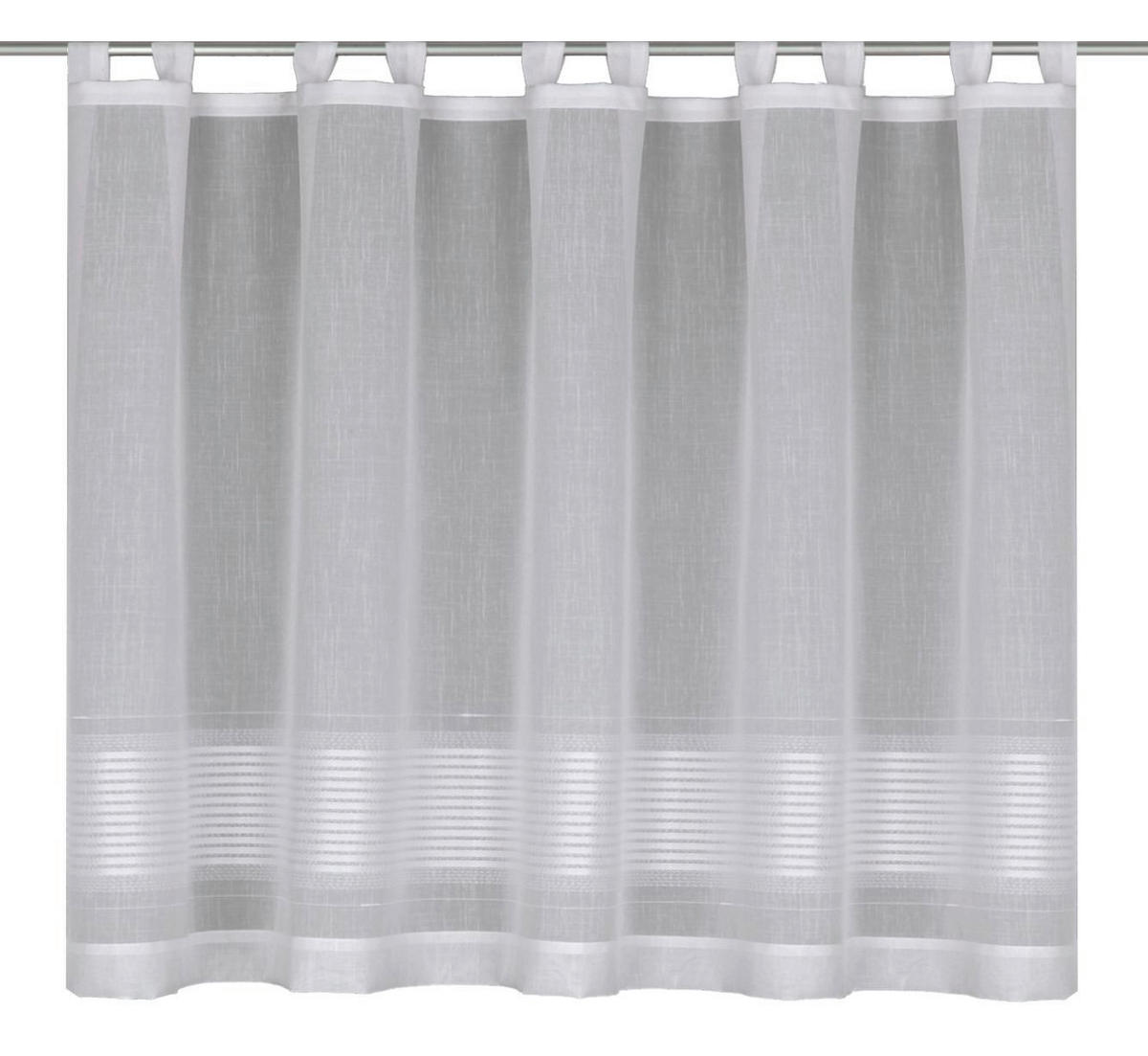 KURZGARDINE   140/60 cm   - Weiß, Basics, Textil (140/60cm)