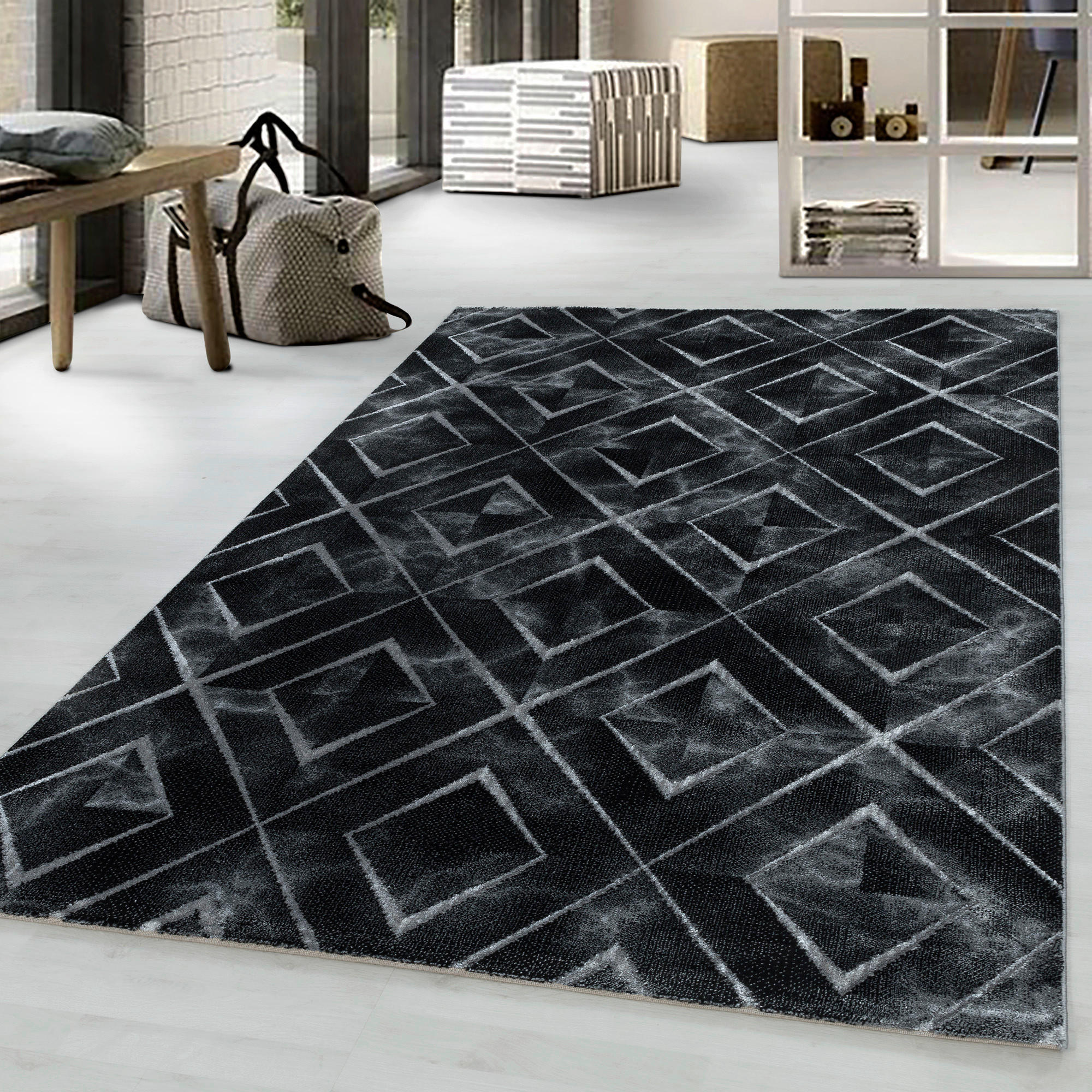 VÄVD MATTA 240/340 cm Naxos 3812 silber  - silver, Design, textil (240/340cm)
