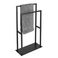 STOJAN NA RUČNÍKY   - černá, Konvenční, kov (46/80/20cm) - Wenko