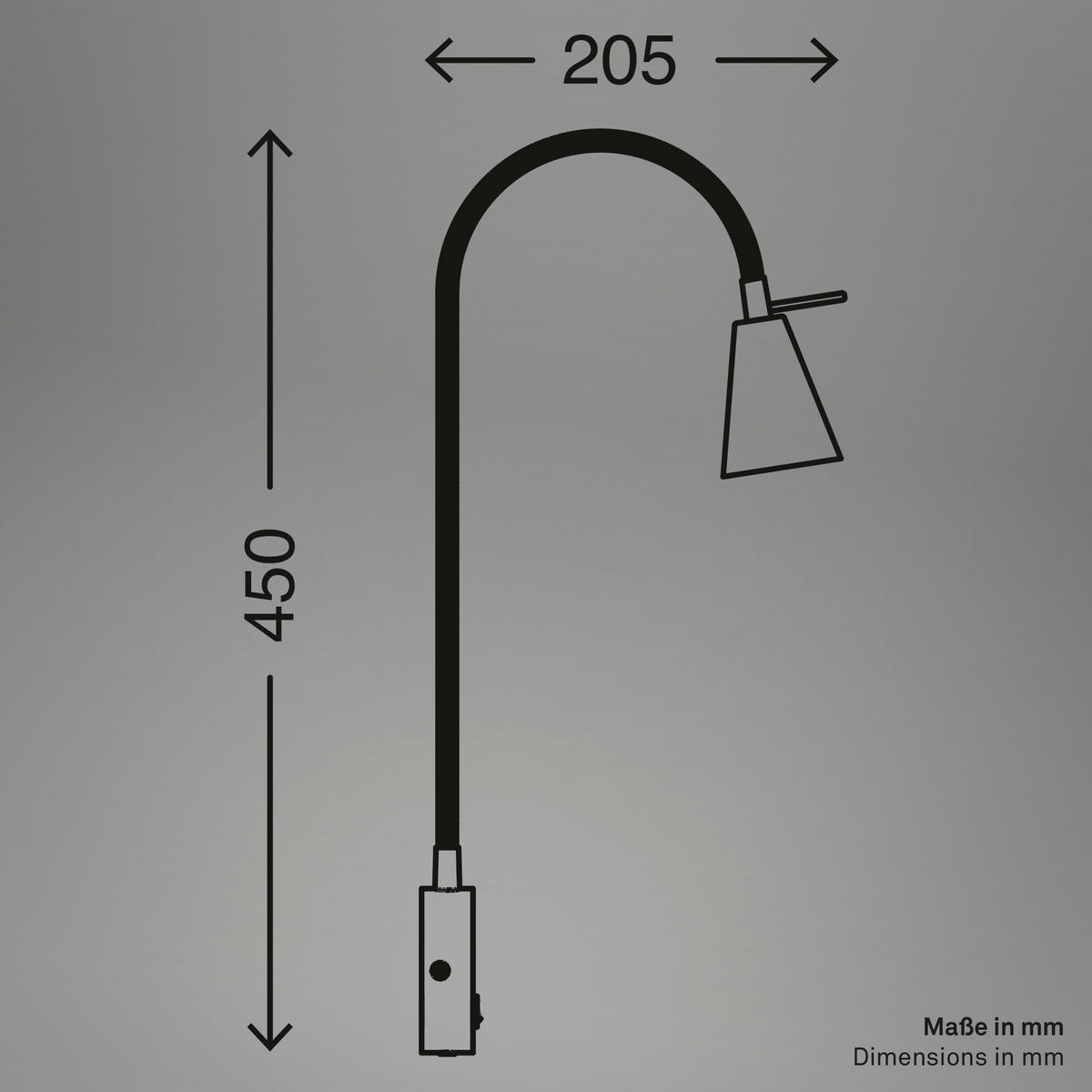 LED-WANDLEUCHTE 20.5/45 cm   - Beige, KONVENTIONELL, Metall (20.5/45cm) - Briloner