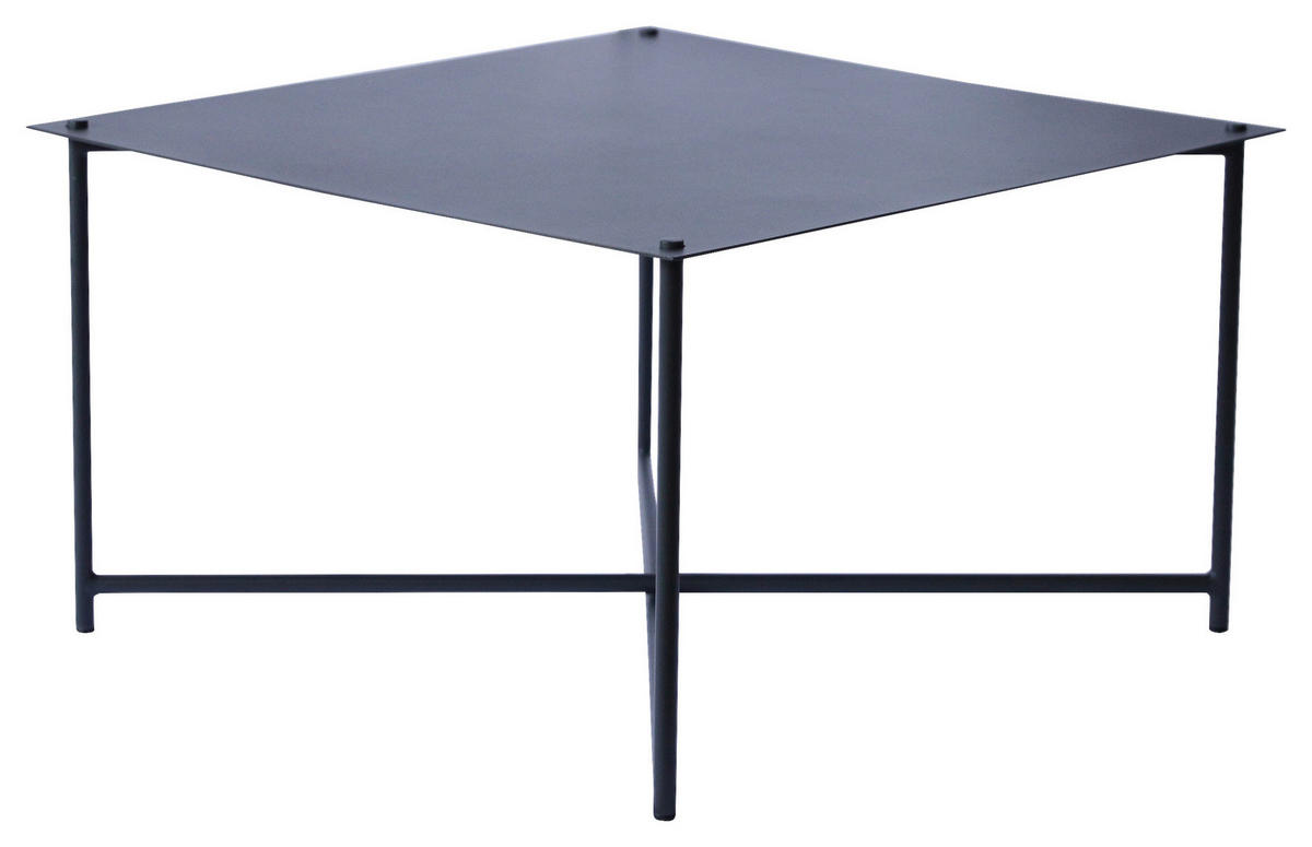 COUCHTISCH 70/70/42 cm quadratisch Anthrazit  - Anthrazit, Design, Metall (70/70/42cm) - Xora