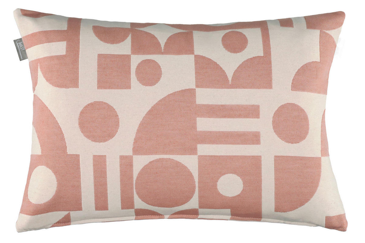 KISSENHÜLLE JustB! by Bettina Zimmermann 38/58 cm  - Altrosa/Naturfarben, Design, Textil (38/58cm) - Musterring