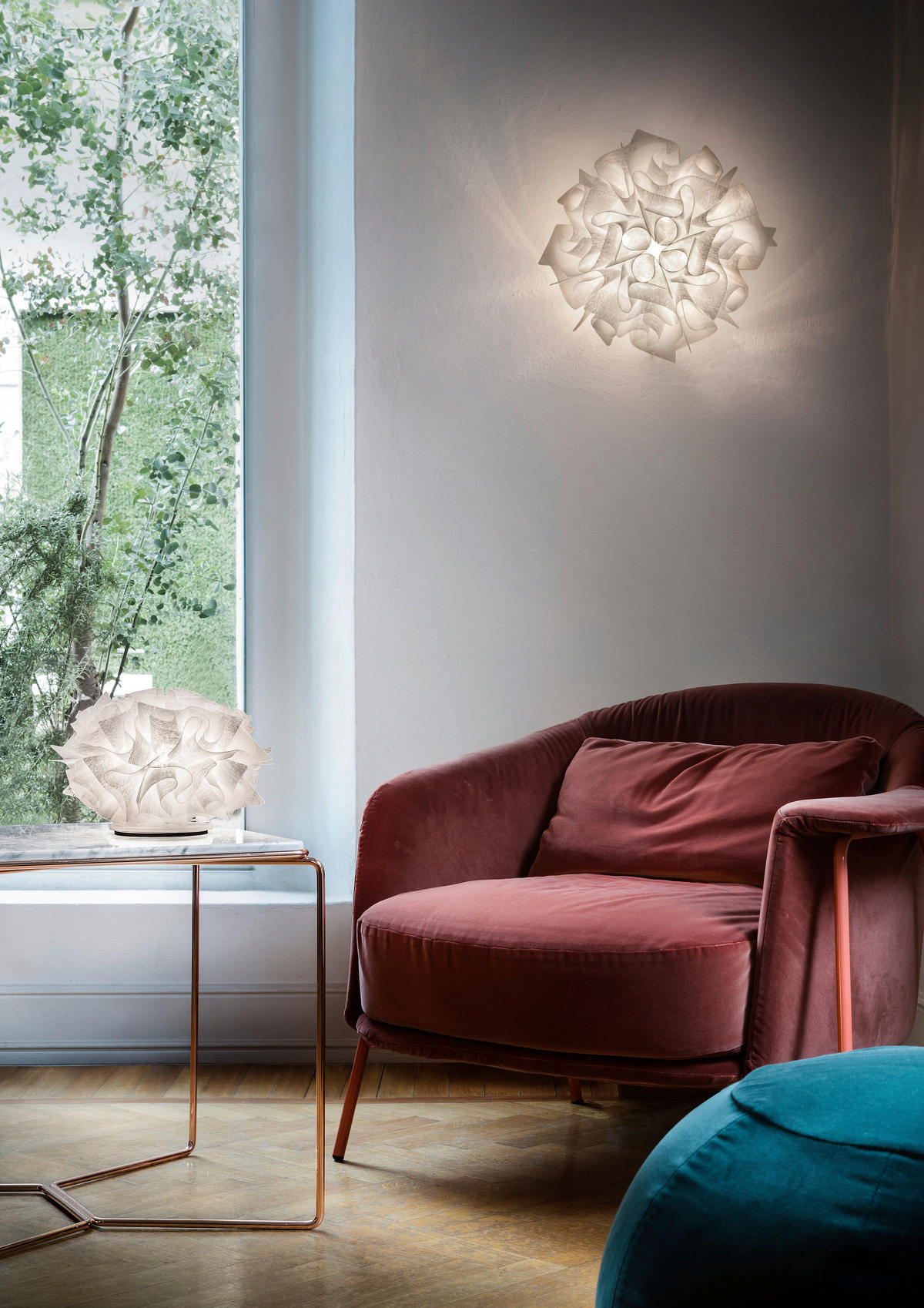 DECKENLEUCHTE Veli 53/20 cm   - Weiß, Basics, Kunststoff (53/20cm) - Slamp