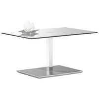 COUCHTISCH in Glas, Holzwerkstoff 90/60/44 cm  - Chromfarben, Design, Glas/Holzwerkstoff (90/60/44cm) - Venda