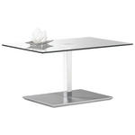 COUCHTISCH in Glas, Holzwerkstoff 90/60/44 cm  - Chromfarben, Design, Glas/Holzwerkstoff (90/60/44cm) - Venda
