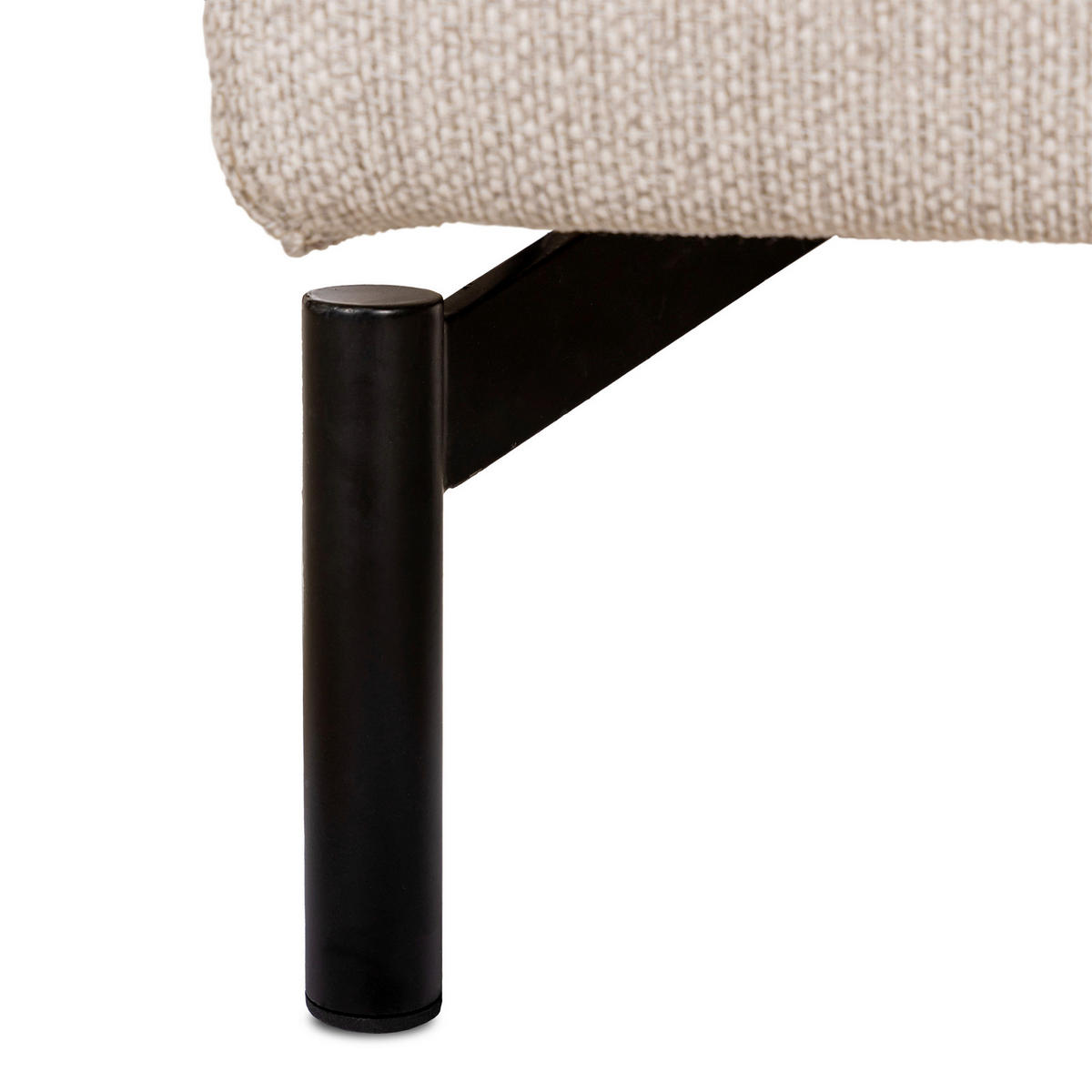 FÅTÖLJ i trä, textil beige  - beige/svart, Basics, metall/trä (115/84/100cm) - Pure Home Comfort