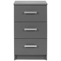 BYRÅ  - grafitfärgad/silver, Basics, metall/trämaterial (41,2/40/71cm) - MID.YOU