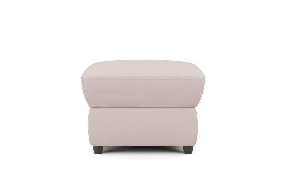 HOCKER in Textil Hellgrau  - Hellgrau/Schwarz, Konventionell, Kunststoff/Textil (68/45/68cm) - Livetastic