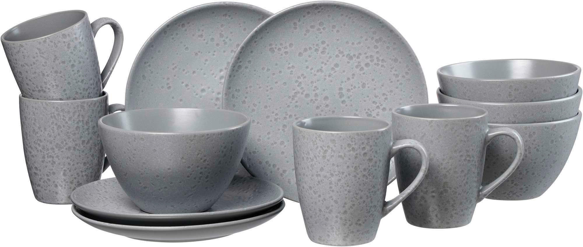 FRÜHSTÜCKSSET KITWE  - Grau, Trend, Keramik (26/24/24cm) - Ritzenhoff Breker