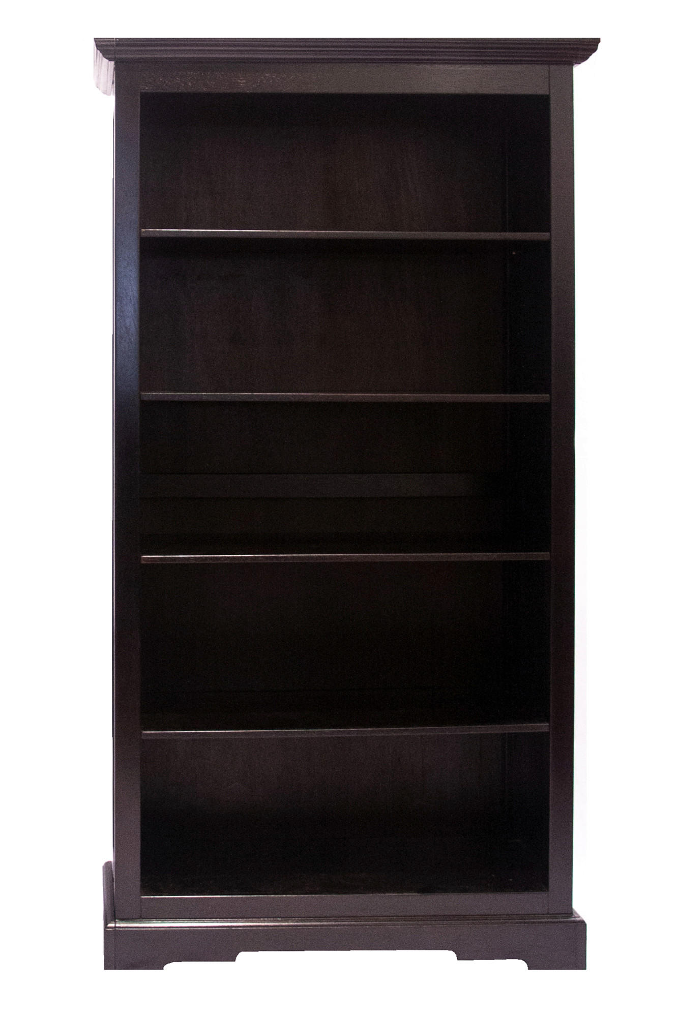 REGAL Akazie massiv Schwarzbraun  - Schwarzbraun, Design, Holz (98/183,50/44cm) - MID.YOU