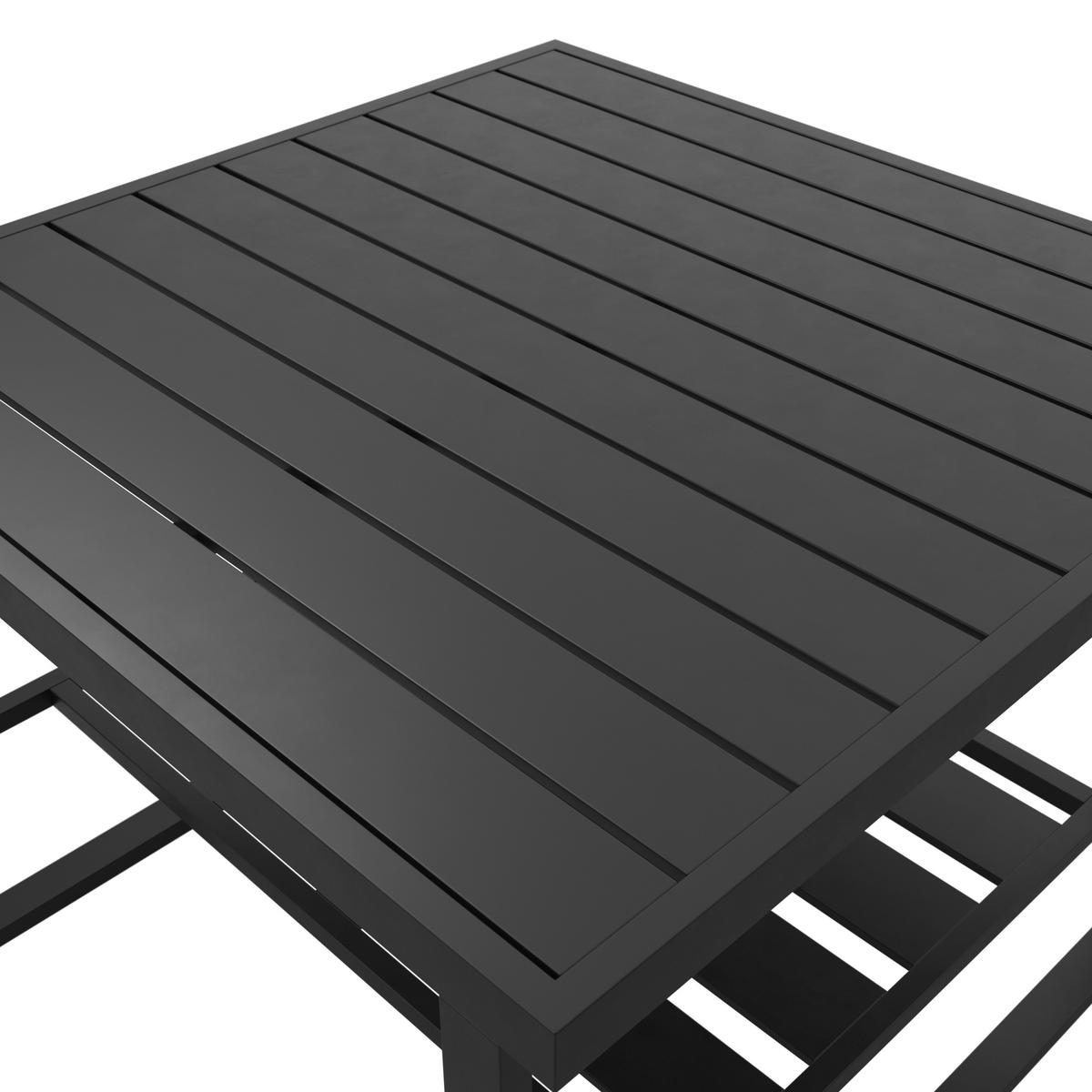 VRTNA LOUNGE GARNITURA aluminij  - siva/črna, Moderno, kovina/tekstil (235/235cm) - Ambia Garden