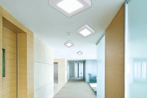 LED-DECKENLEUCHTE  17 cm  - Weiß, Design, Kunststoff/Metall (17cm) - Näve
