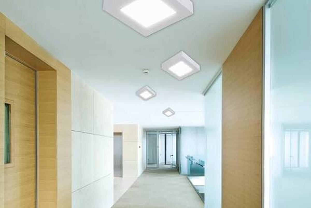 LED-DECKENLEUCHTE  17 cm  - Weiß, Design, Kunststoff/Metall (17cm) - Näve