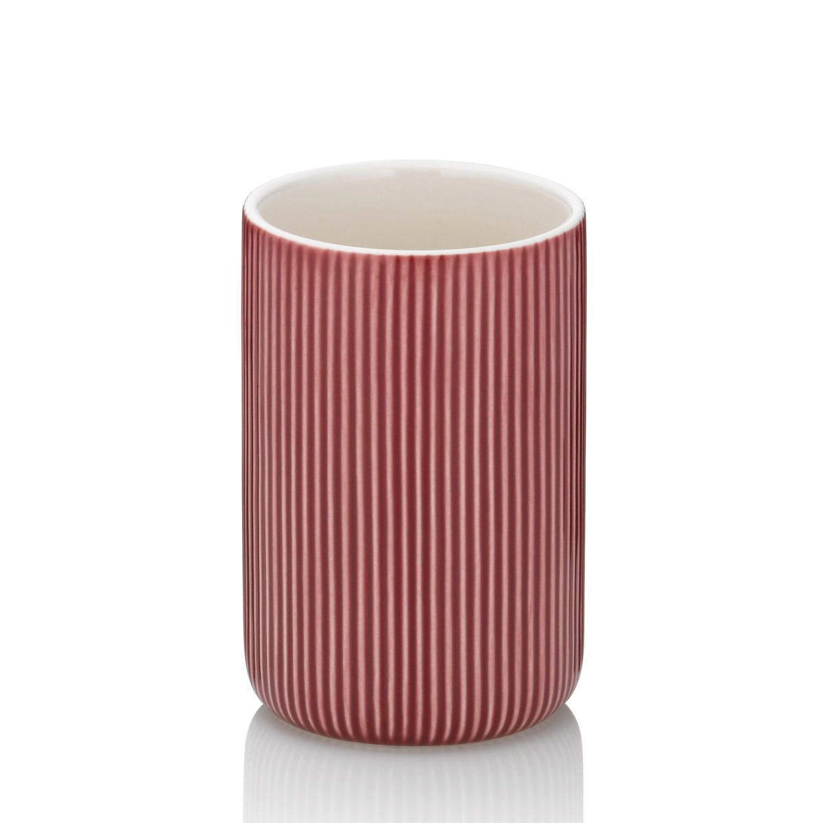 ZAHNPUTZBECHER  - Rot, Basics, Keramik (7,5/10,5cm) - Kela