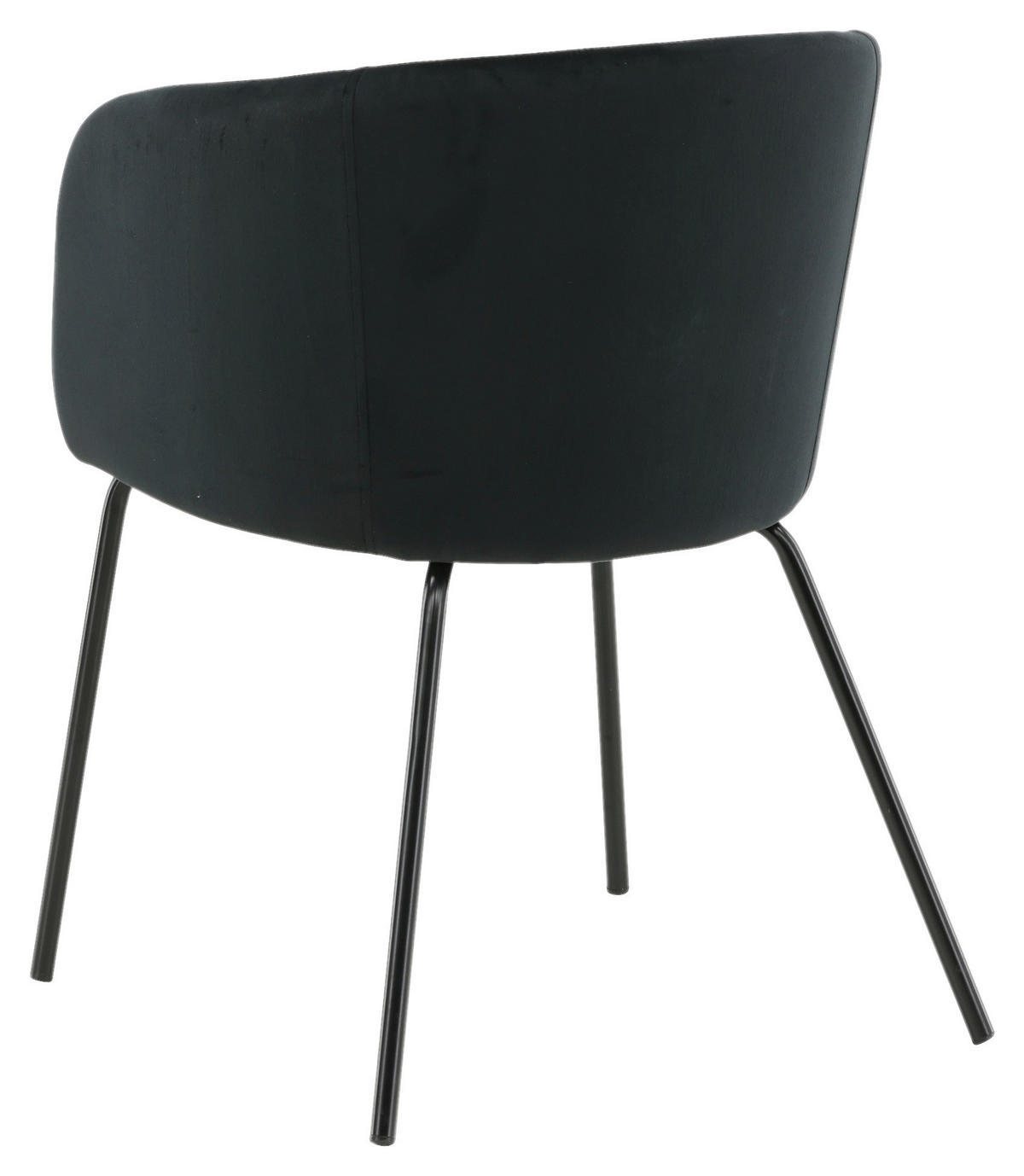 STOL järn sammet  - svart, Klassisk, metall/trä (55/78/55cm) - Livetastic