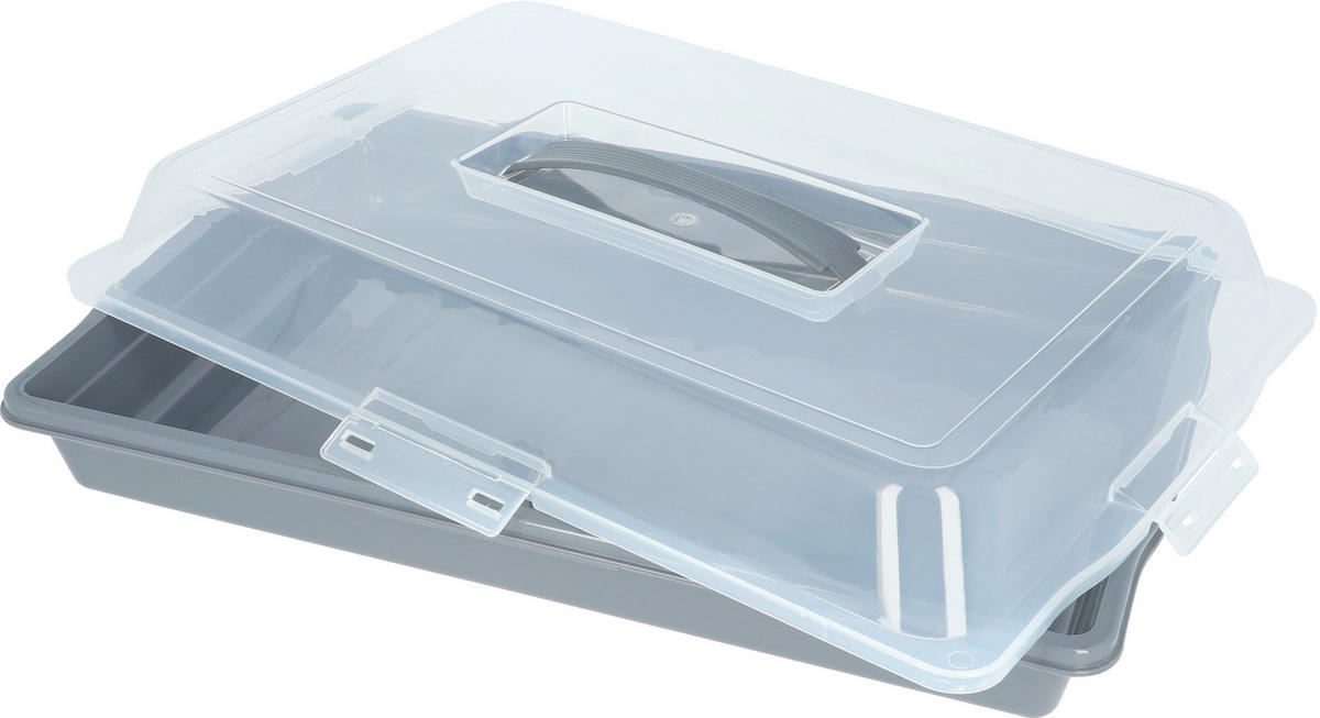 KUCHENTRANSPORTBOX - Transparent/Grau, KONVENTIONELL, Kunststoff (30/10/44cm) - Birkmann