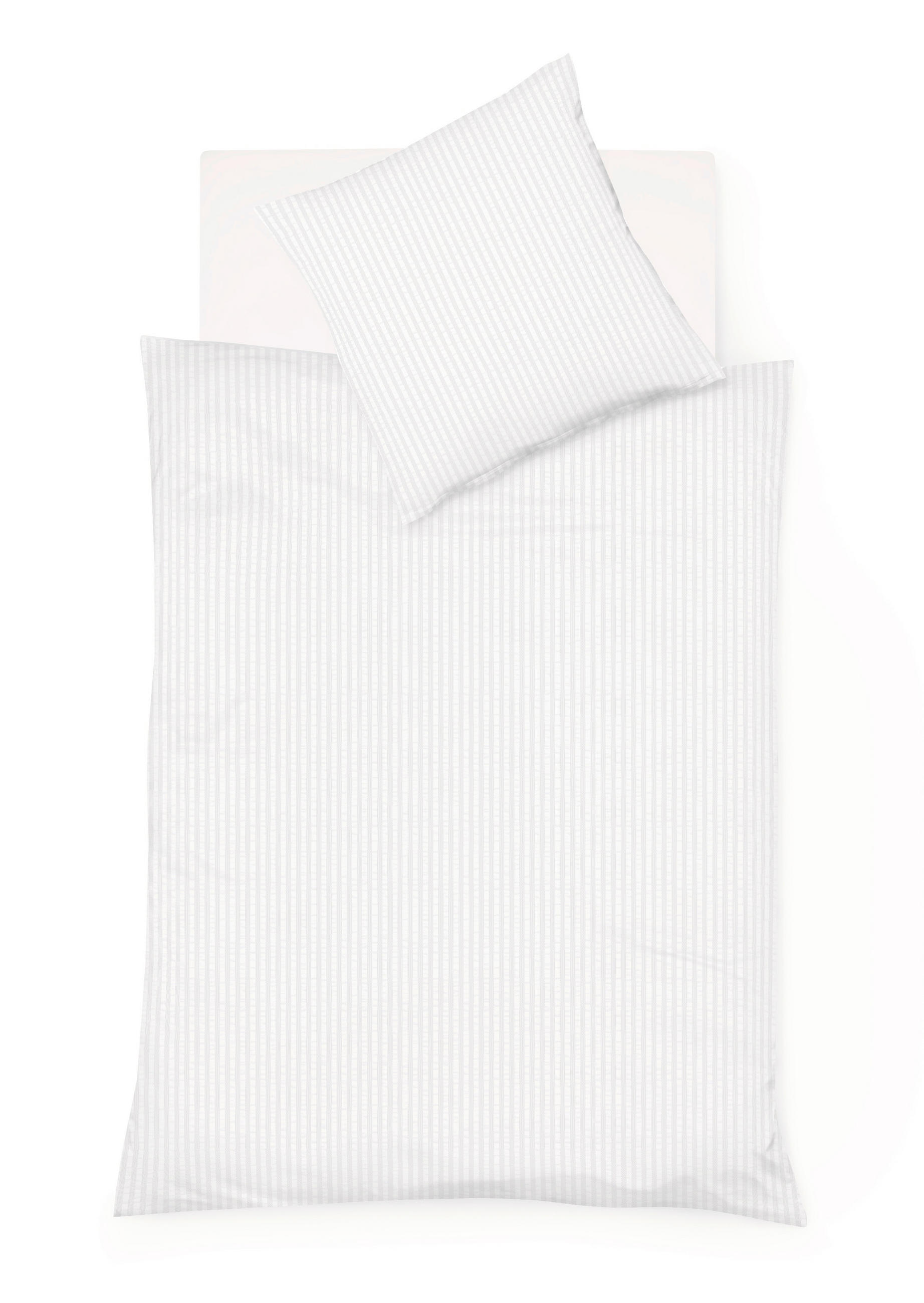 BETTWÄSCHE 155/200 cm Rio Seersucker  - Weiß, Basics, Textil (155/200cm) - Fleuresse