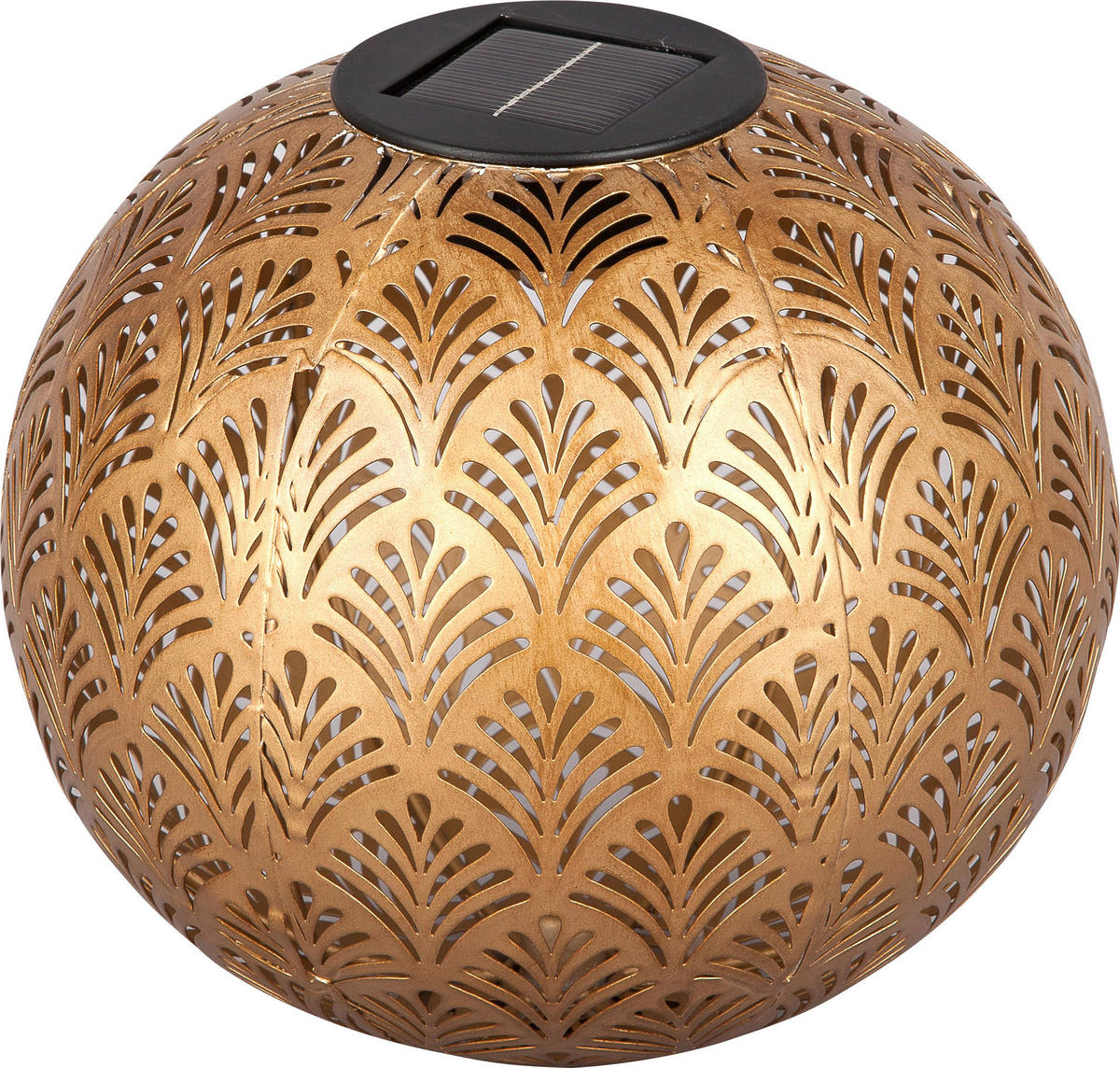 SOLARLEUCHTE 18 cm  - Goldfarben, Design, Kunststoff/Metall (18cm) - Ambia Garden