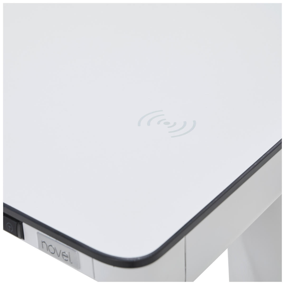 SKRIVBORD 140/70/73-118 cm  i vit  - vit, Design, metall/trämaterial (140/70/73-118cm) - Novel