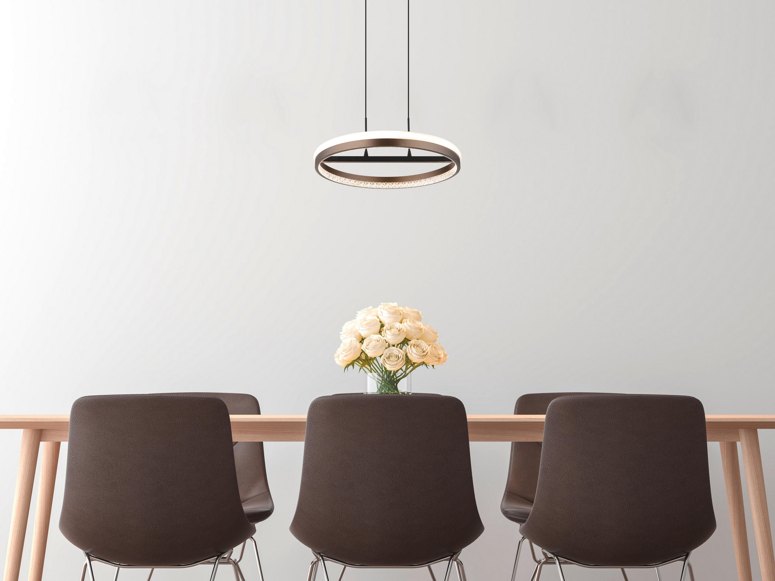 ZÁVĚSNÉ LED SVÍTIDLO, 39,7/150 cm  - černá/čiré, Design, kov/plast (39,7/150cm) - Globo