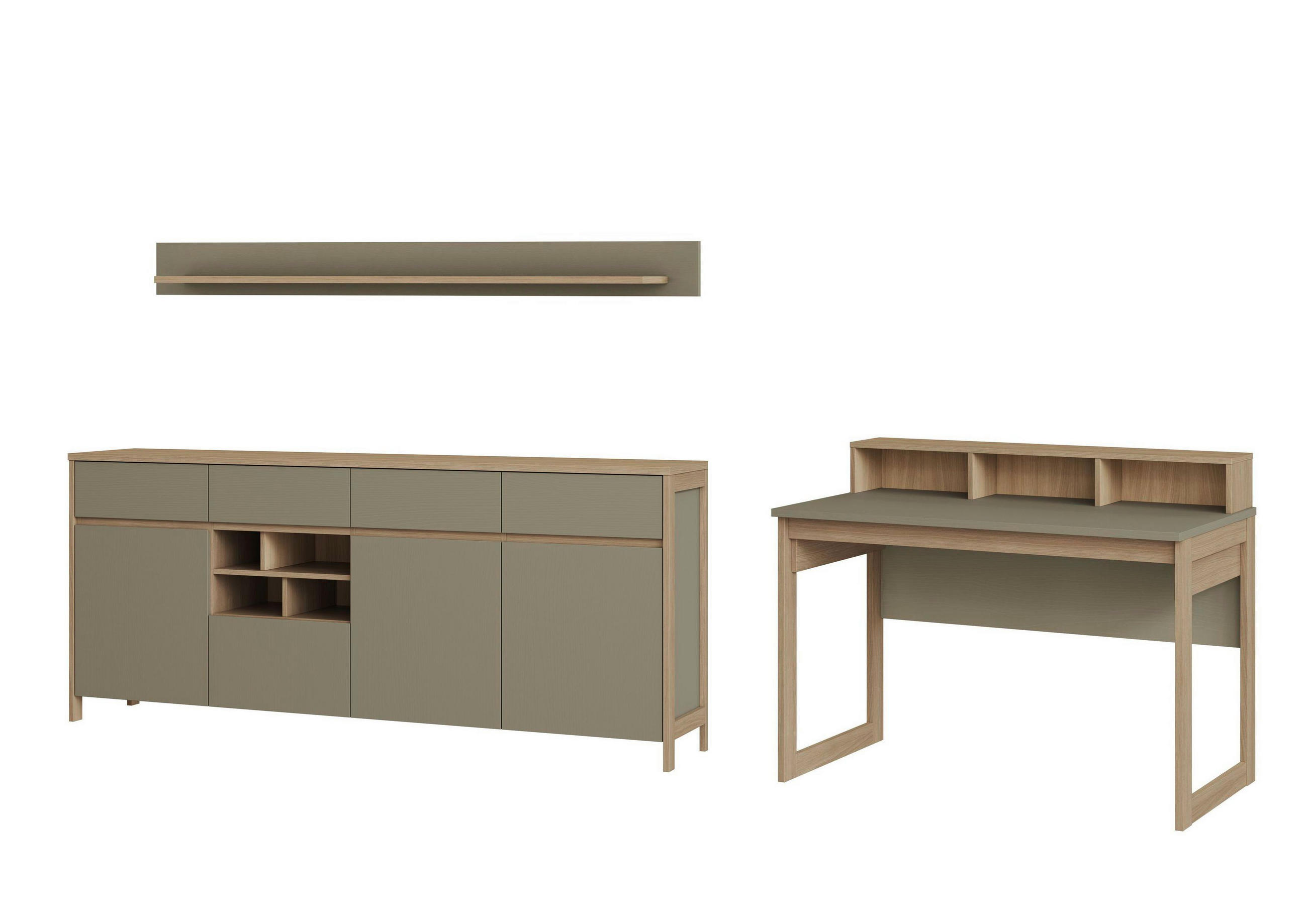 BÜRO - Eukalyptusholzfarben, Design, Holzwerkstoff - MID.YOU