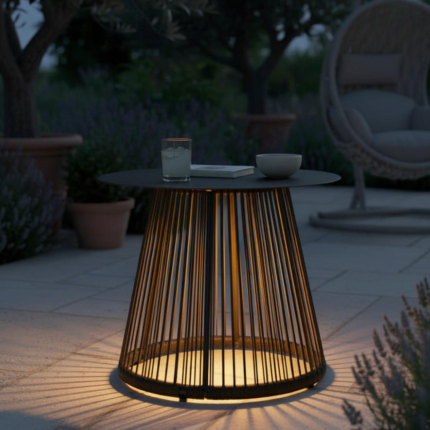 POMOĆNI STOČIĆ ZA BAŠTU 55/47/55 cm  - crna, Moderno, metal/plastika (55/47/55cm) - Bessagi Garden