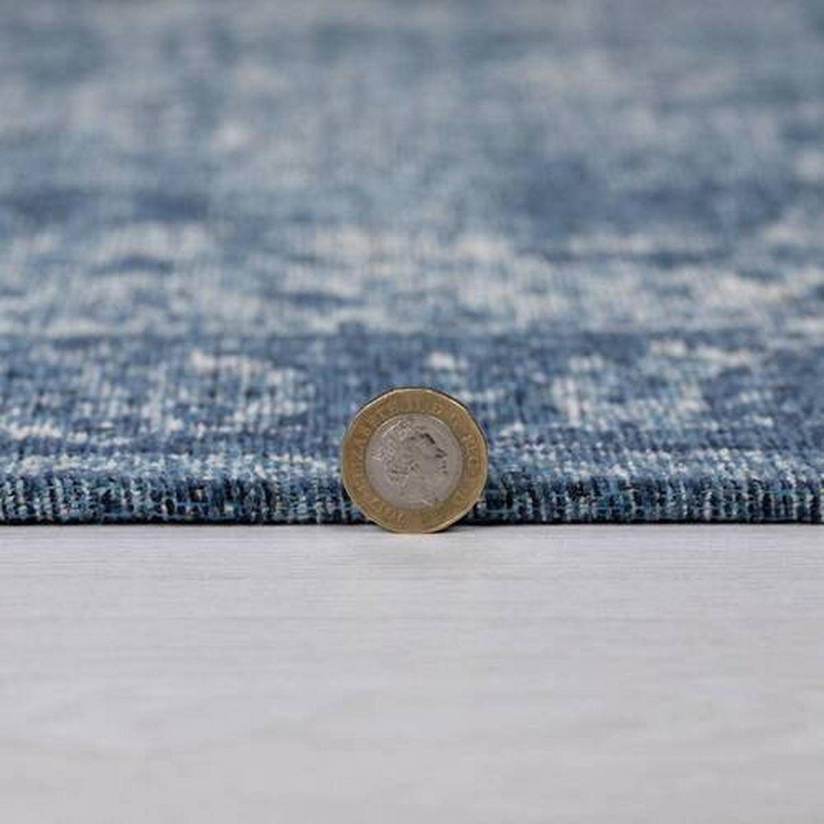 VINTAGE-TEPPICH 155/230 cm Manhattan Blau  - Blau, Basics, Textil (155/230cm)