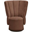 COCKTAILSESSEL - Schwarz/Braun, Design, Holz/Textil (92/113/70cm) - Emilio Belluti