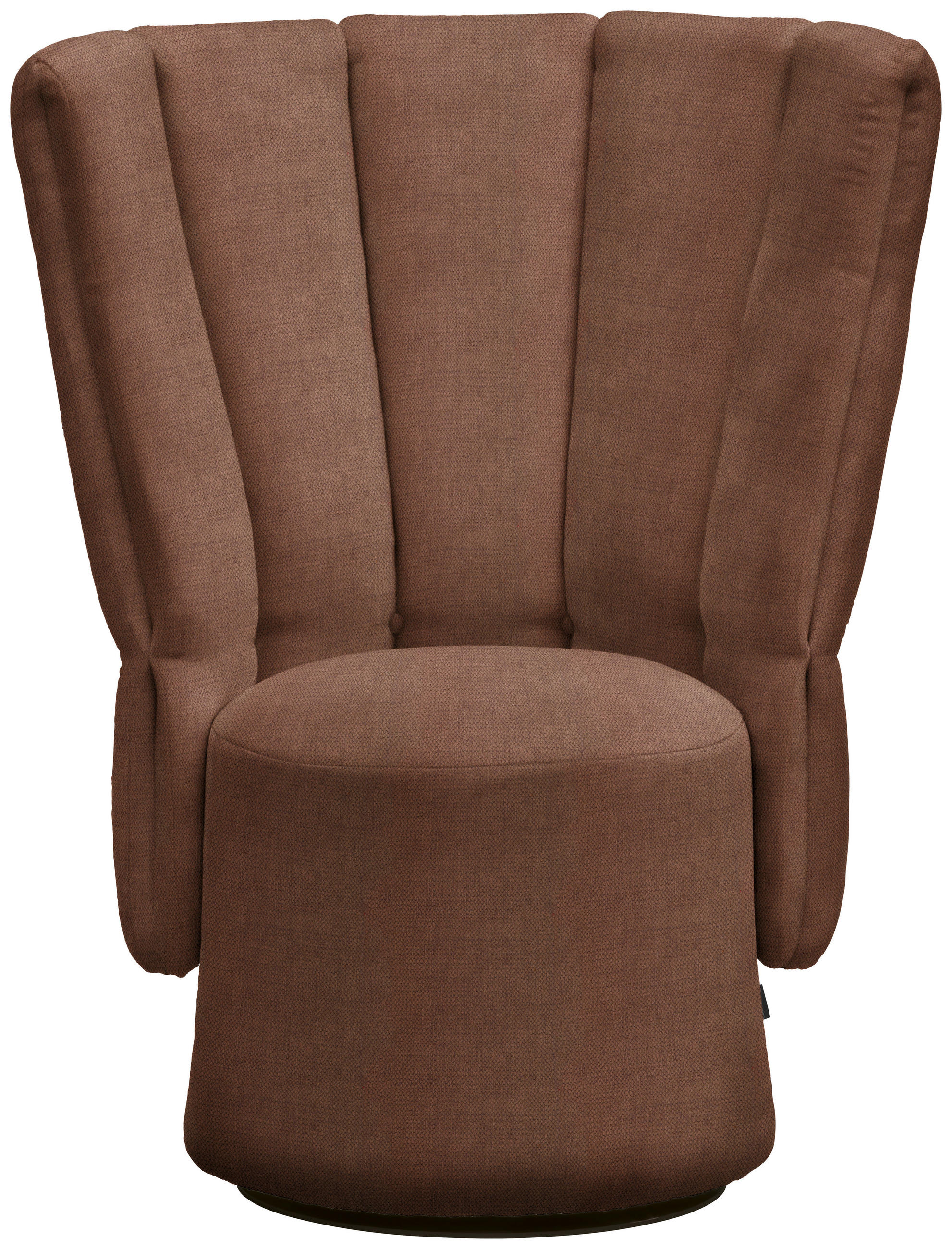 COCKTAILSESSEL in Velours Braun  - Schwarz/Braun, Design, Holz/Textil (92/113/70cm) - Emilio Belluti