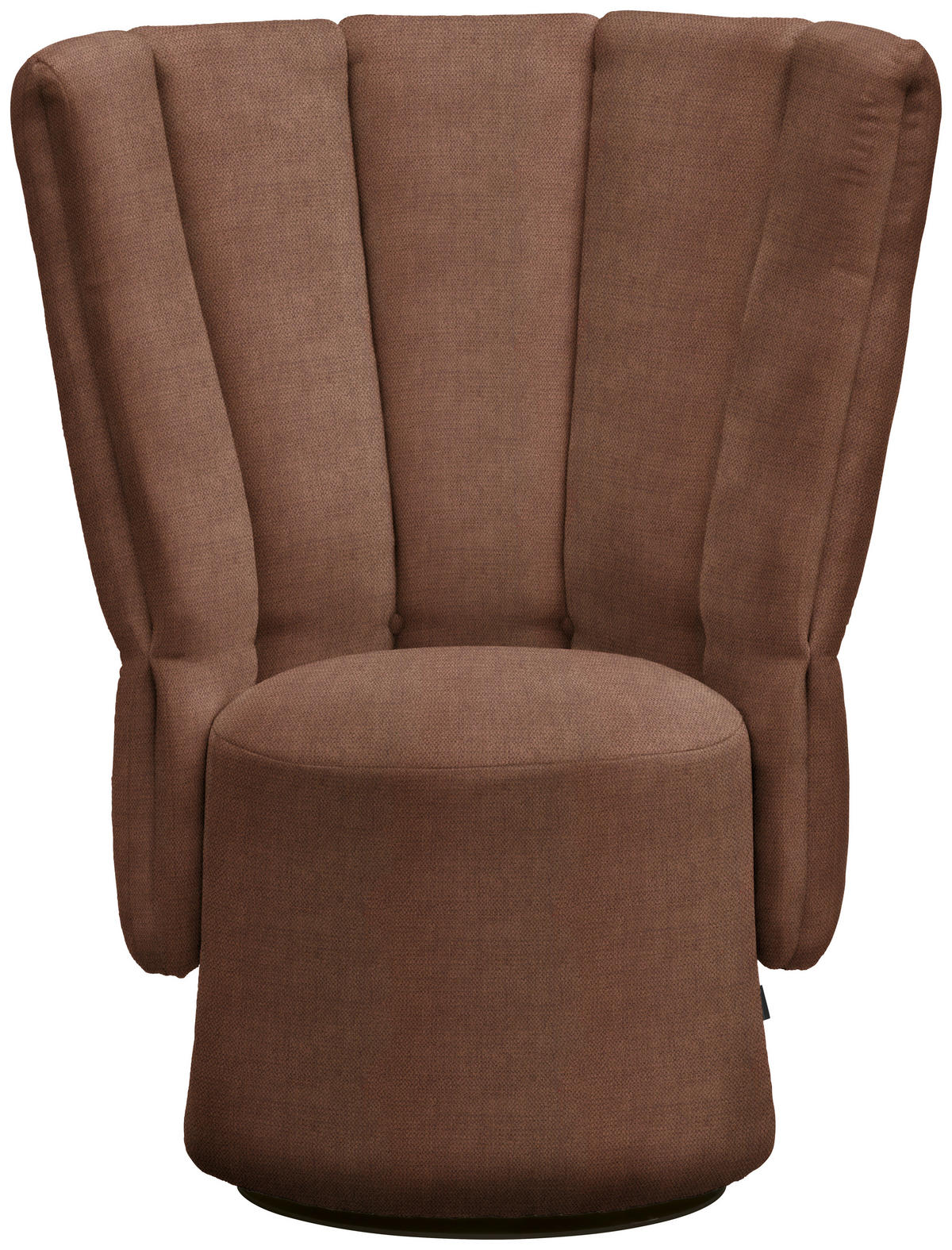 COCKTAILSESSEL in Velours Braun  - Schwarz/Braun, Design, Holz/Textil (92/113/70cm) - Emilio Belluti