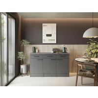 Corp Inferior De Bucătărie 150/90/60 cm   - negru/gri, Trend, metal/material pe bază de lemn (150/90/60cm) - Respekta